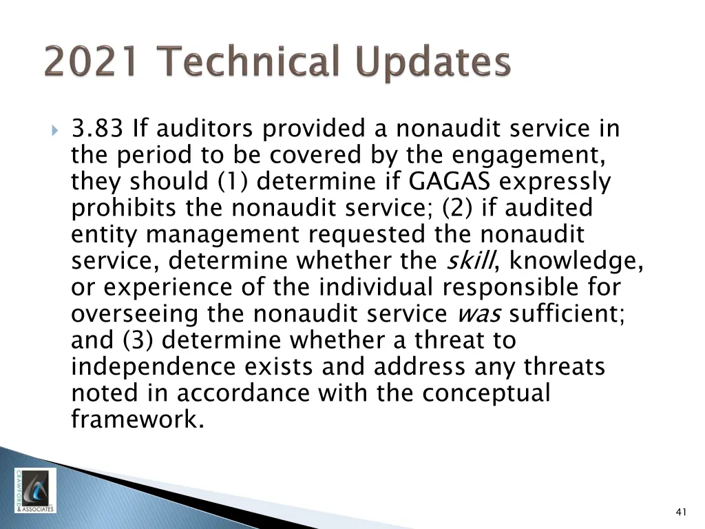 3 83 if auditors provided a nonaudit service