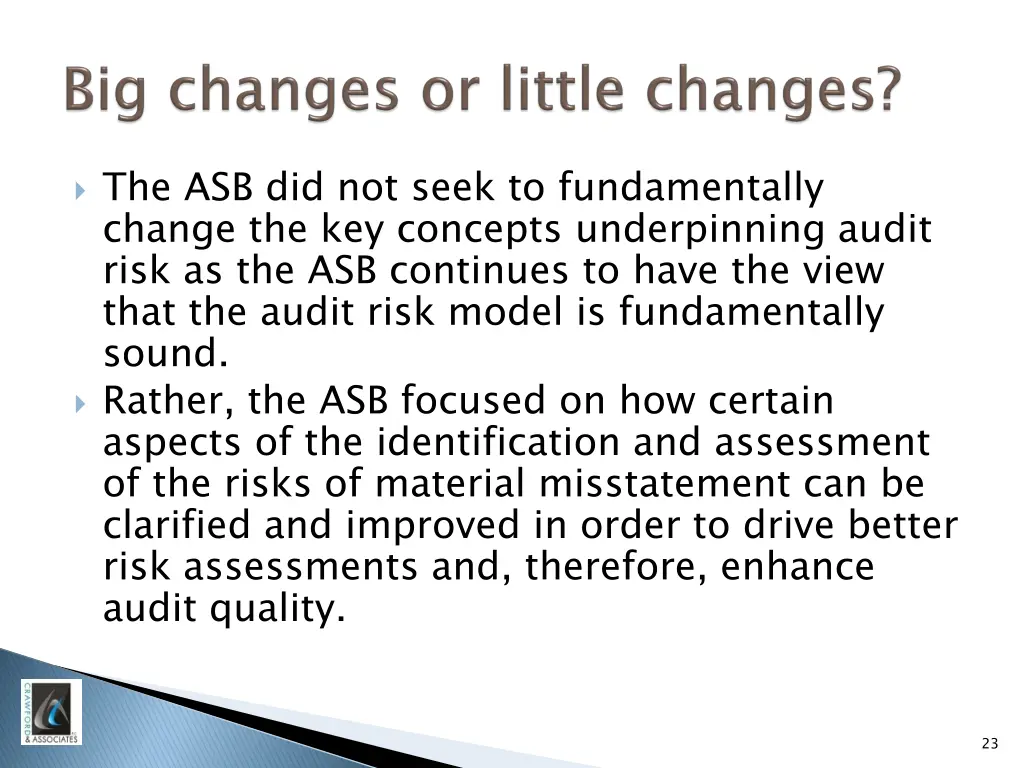 the asb did not seek to fundamentally change