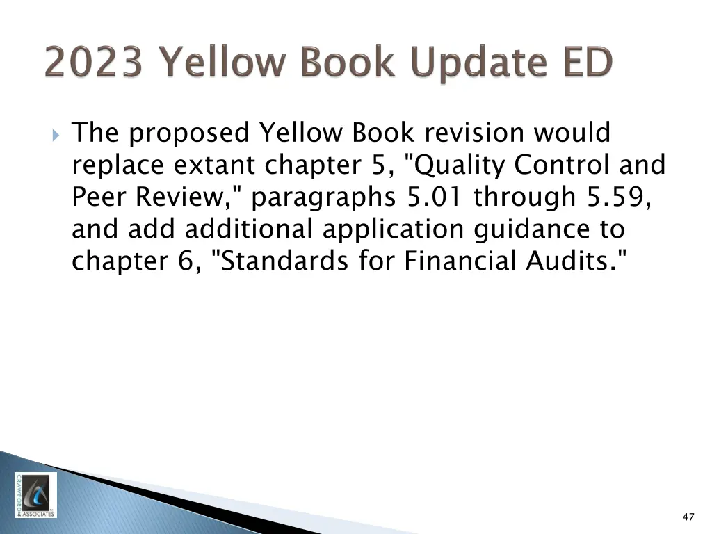 the proposed yellow book revision would replace