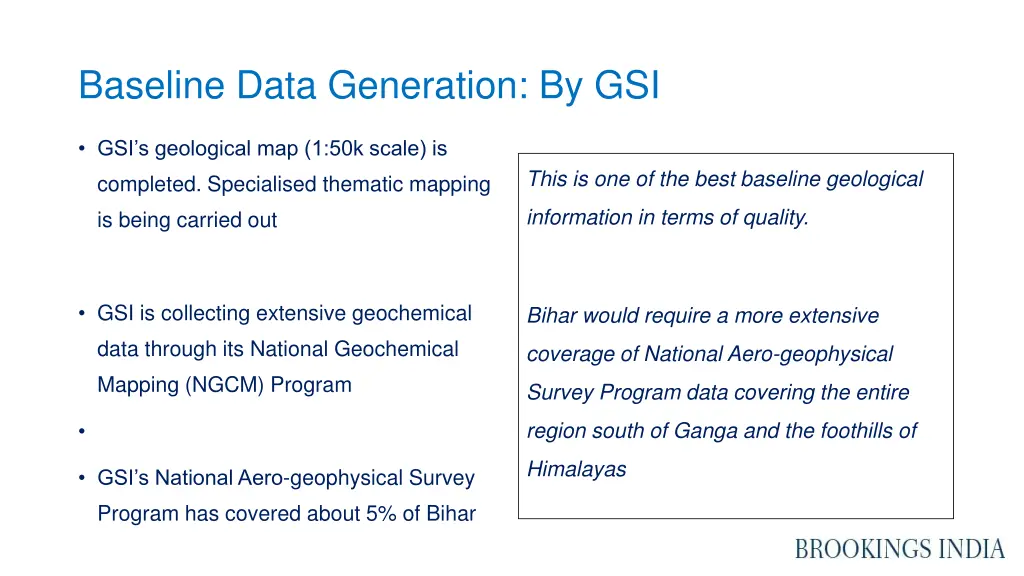 baseline data generation by gsi