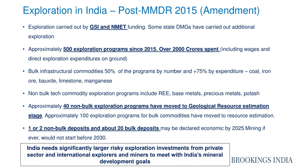 exploration in india post mmdr 2015 amendment