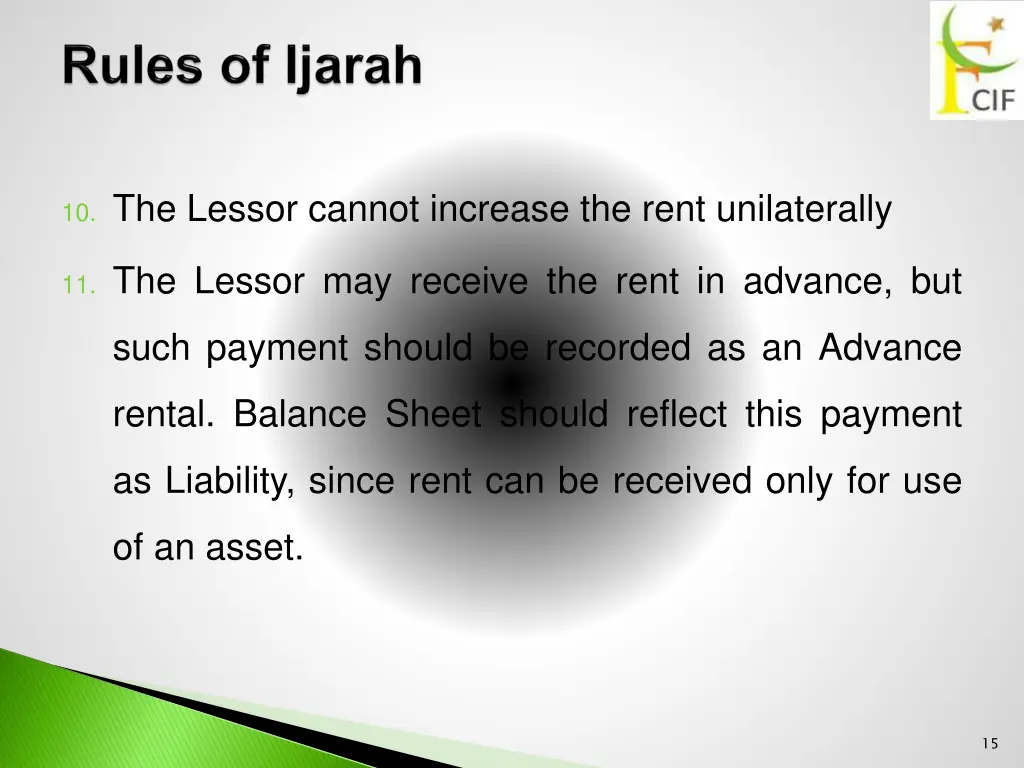 10 the lessor cannot increase the rent