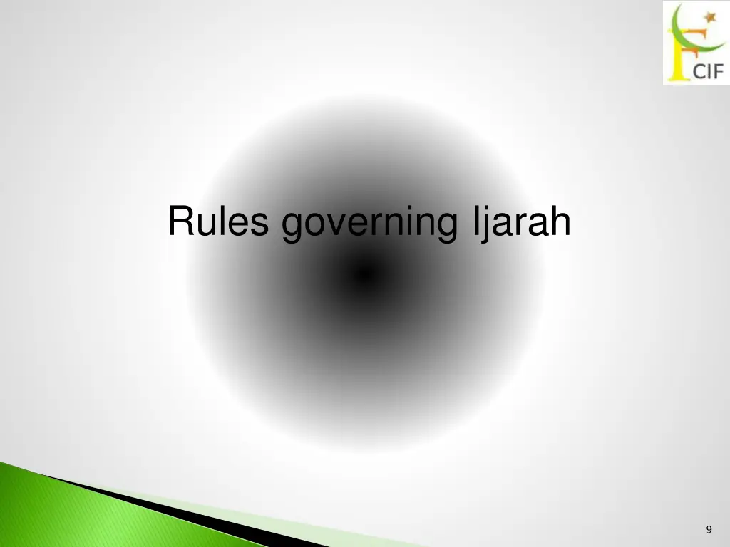 rules governing ijarah