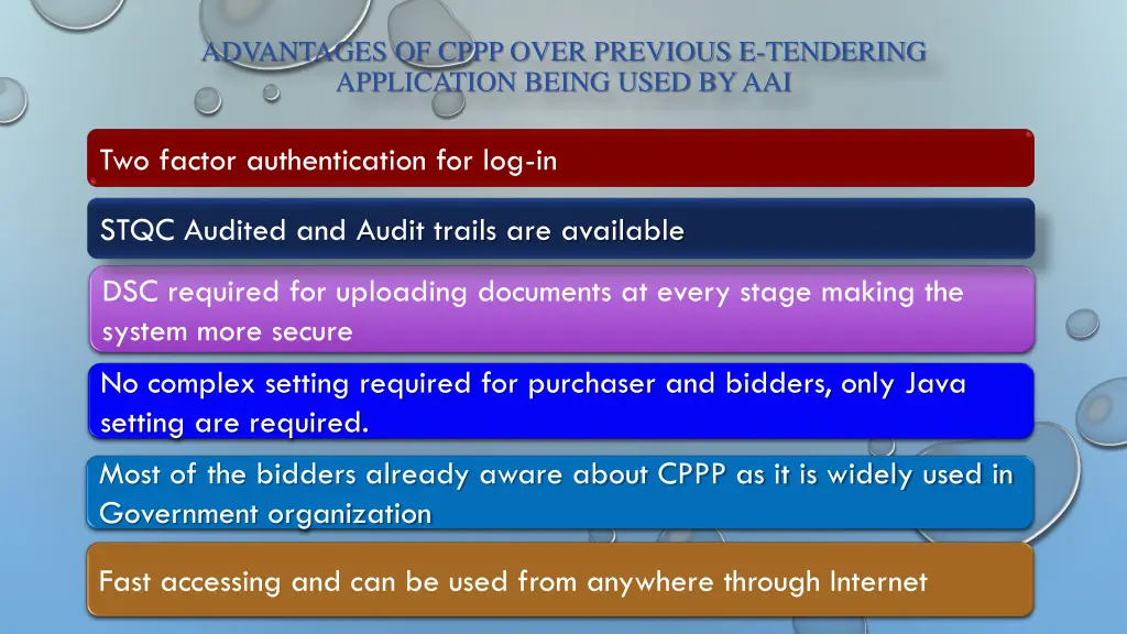 advantages of cppp over previous e tendering