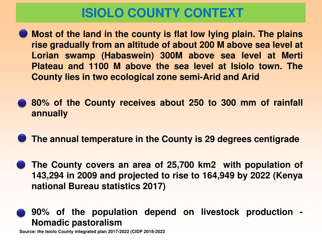 isiolo county context