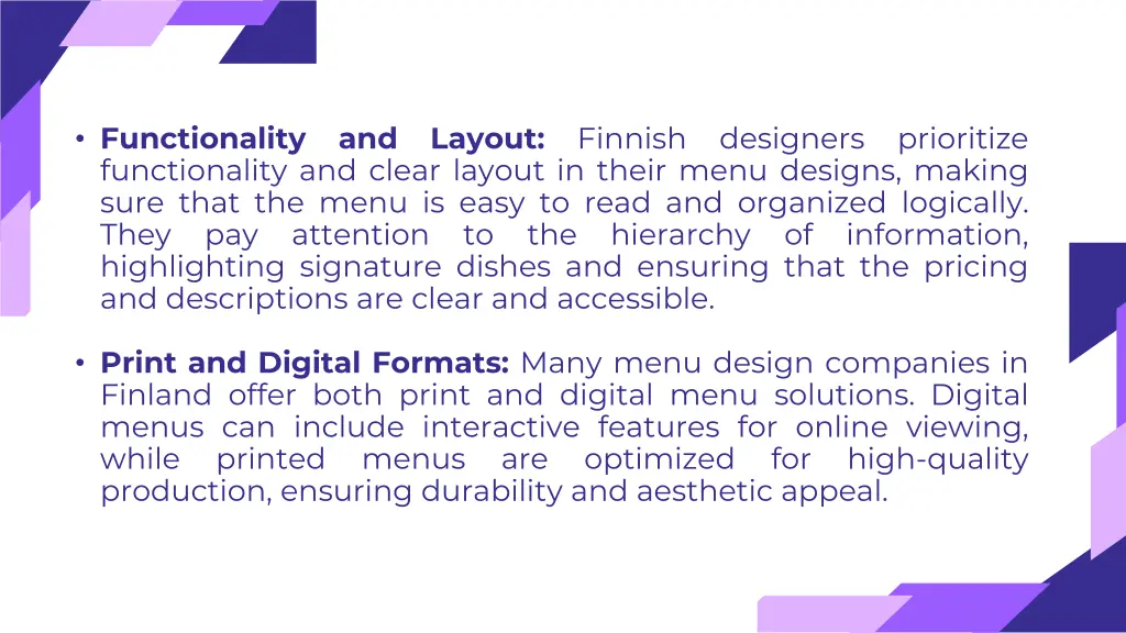 functionality and layout finnish designers