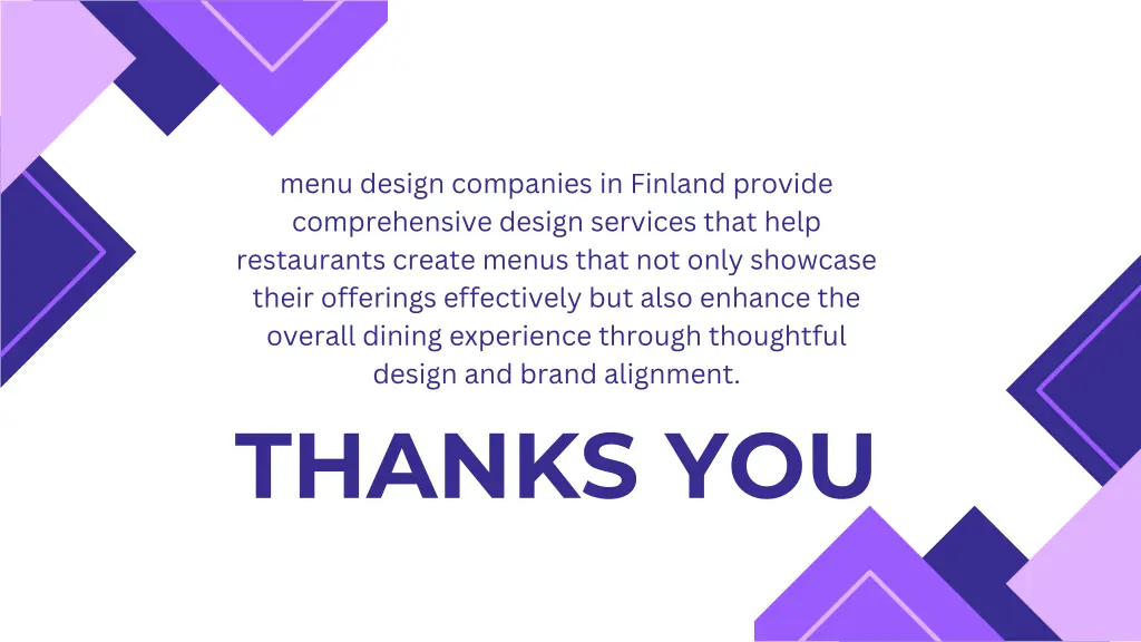 menu design companies in finland provide