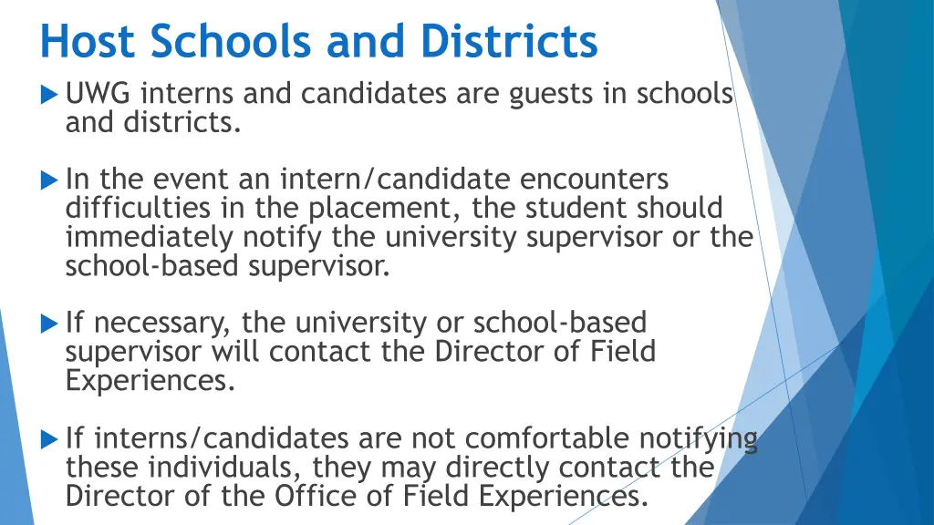 host schools and districts uwg interns