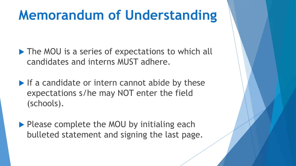 memorandum of understanding