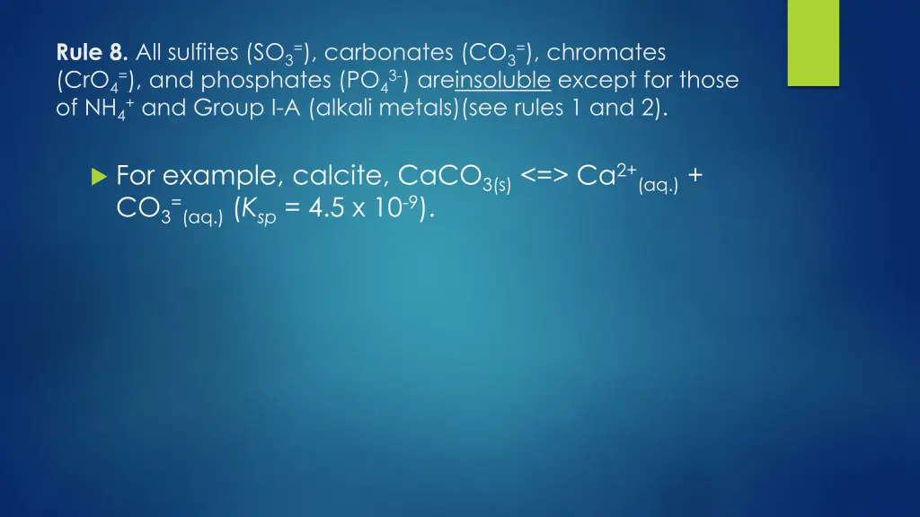 rule 8 all sulfites so 3 carbonates