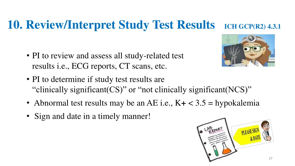 10 review interpret study test results