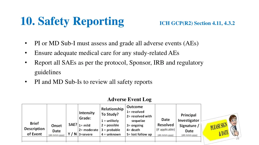 10 safety reporting ich gcp r2 section 4 11 4 3 2