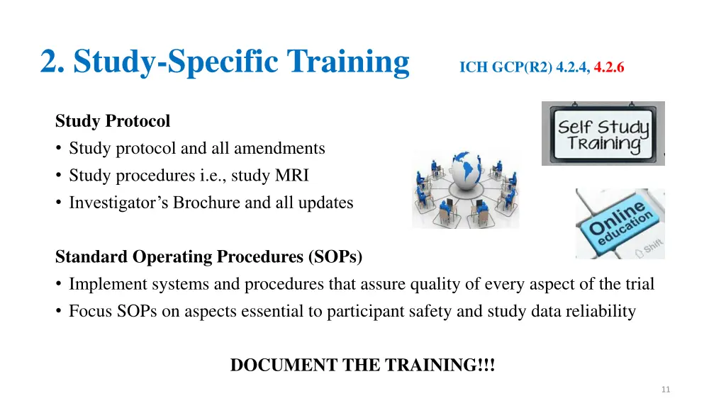 2 study specific training ich gcp r2 4 2 4 4 2 6