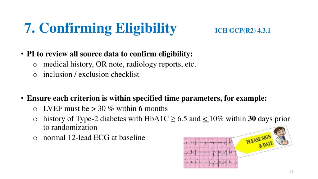 7 confirming eligibility