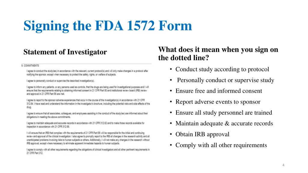 signing the fda 1572 form