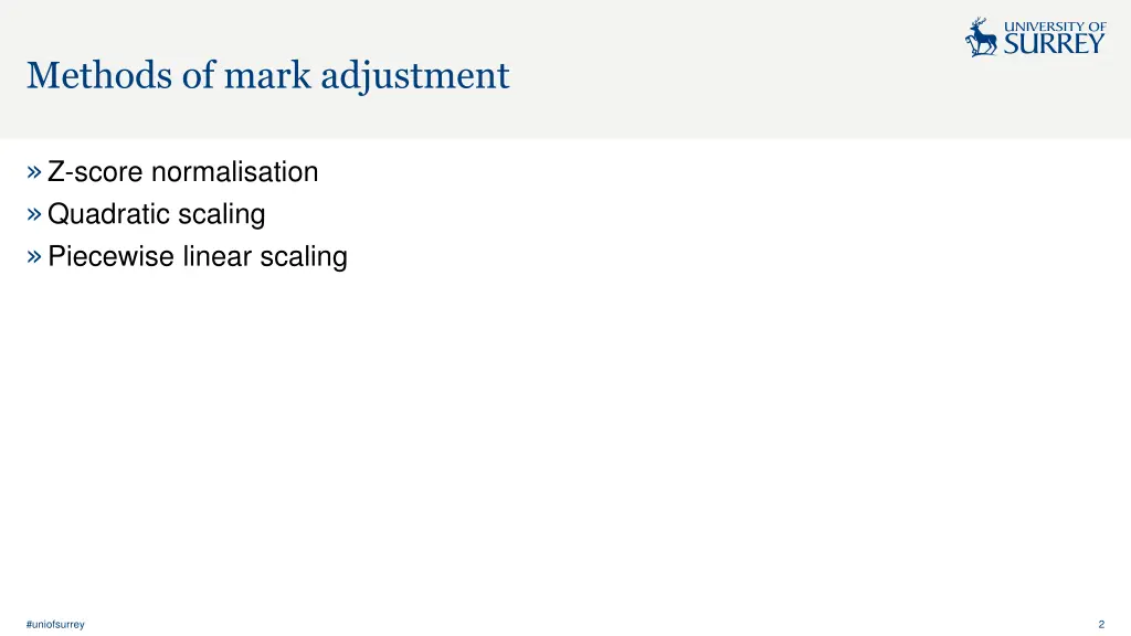 methods of mark adjustment 1