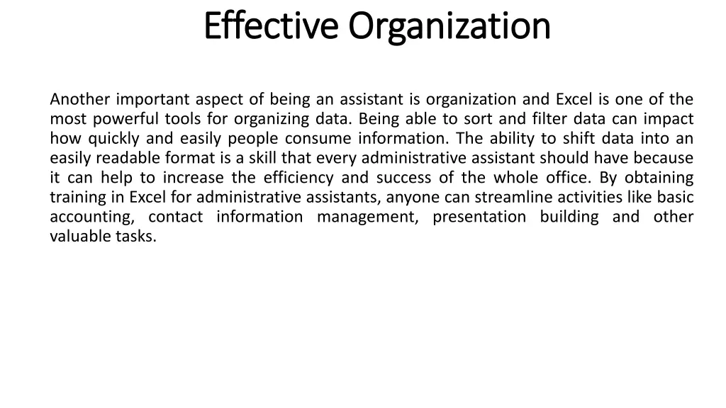 effective organization effective organization