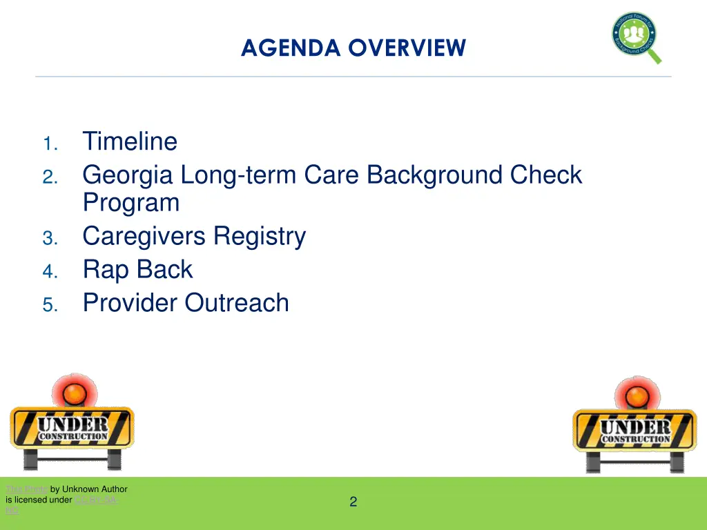 agenda overview