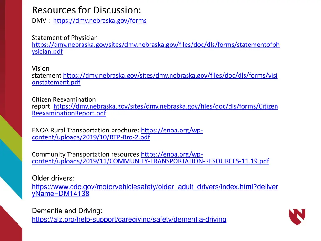 resources for discussion dmv https dmv nebraska