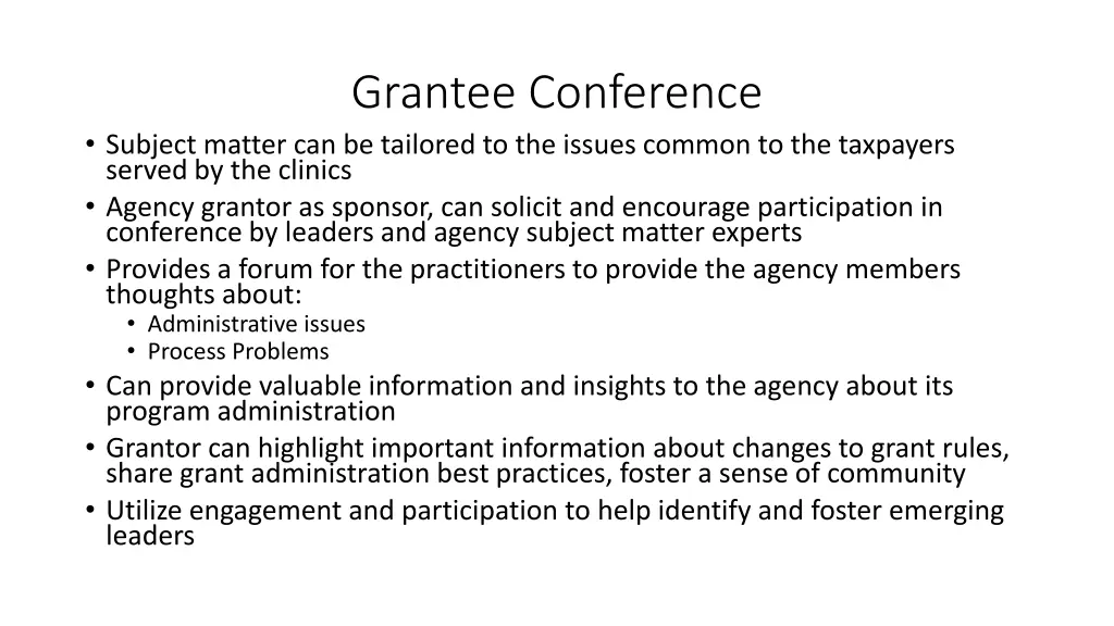 grantee conference