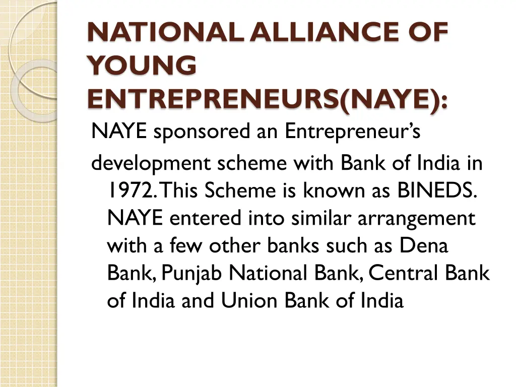 national alliance of young entrepreneurs naye