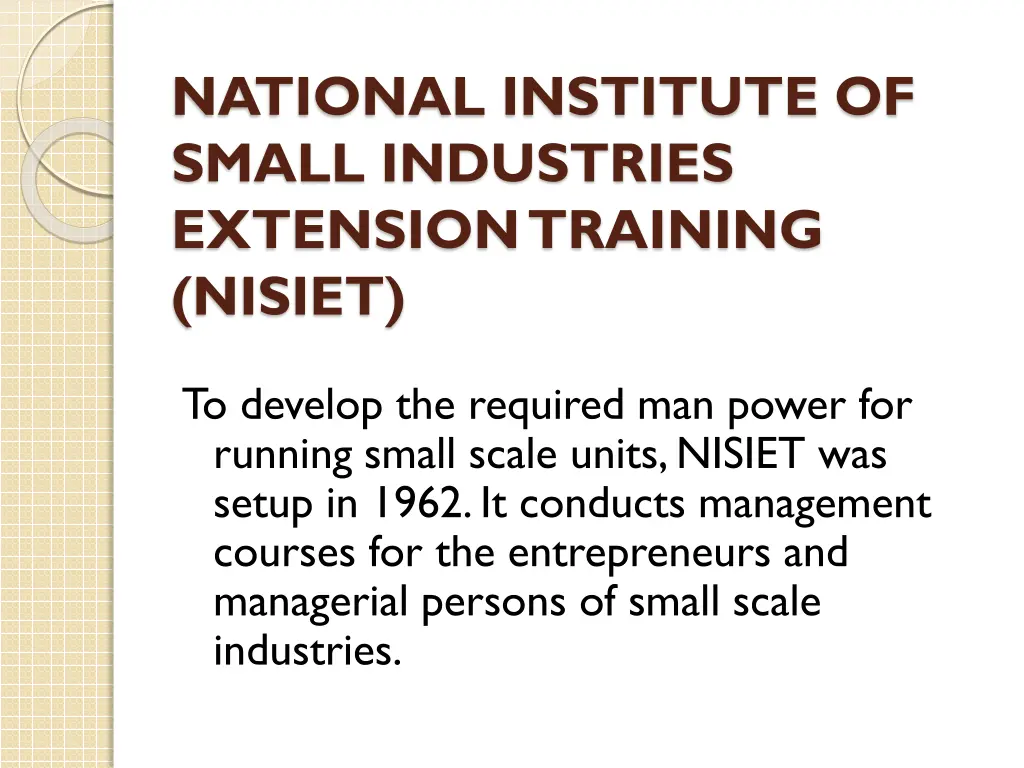 national institute of small industries extension