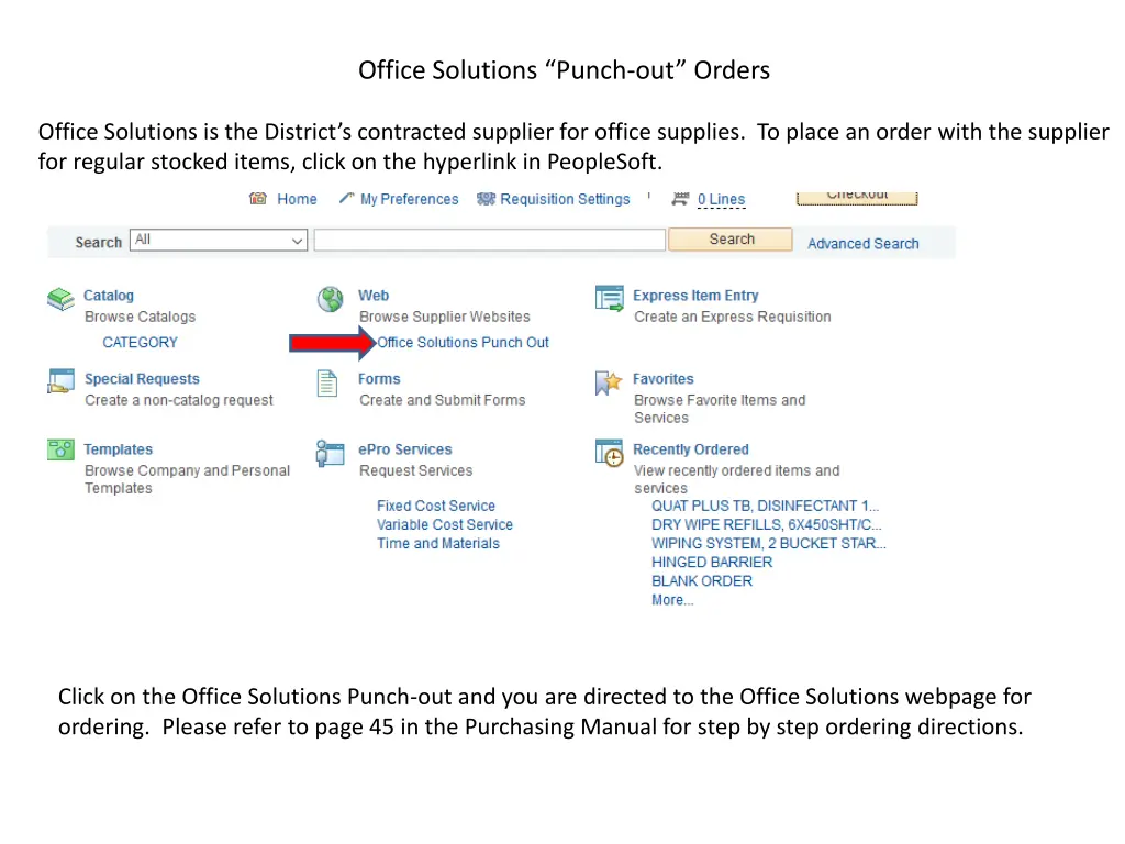 office solutions punch out orders