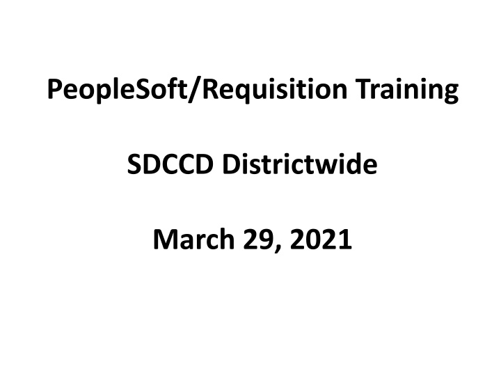 peoplesoft requisition training