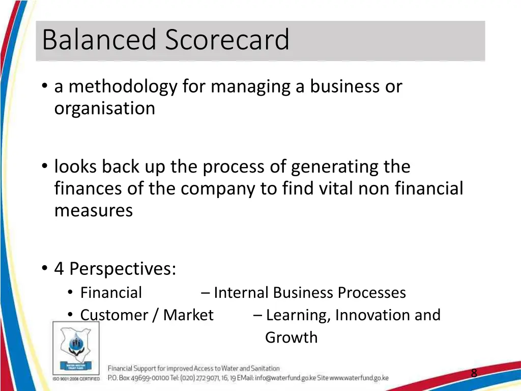 balanced scorecard