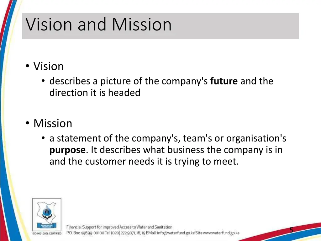 vision and mission