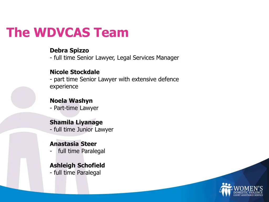 the wdvcas team