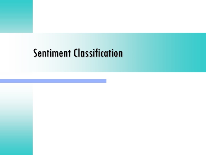 sentiment classification