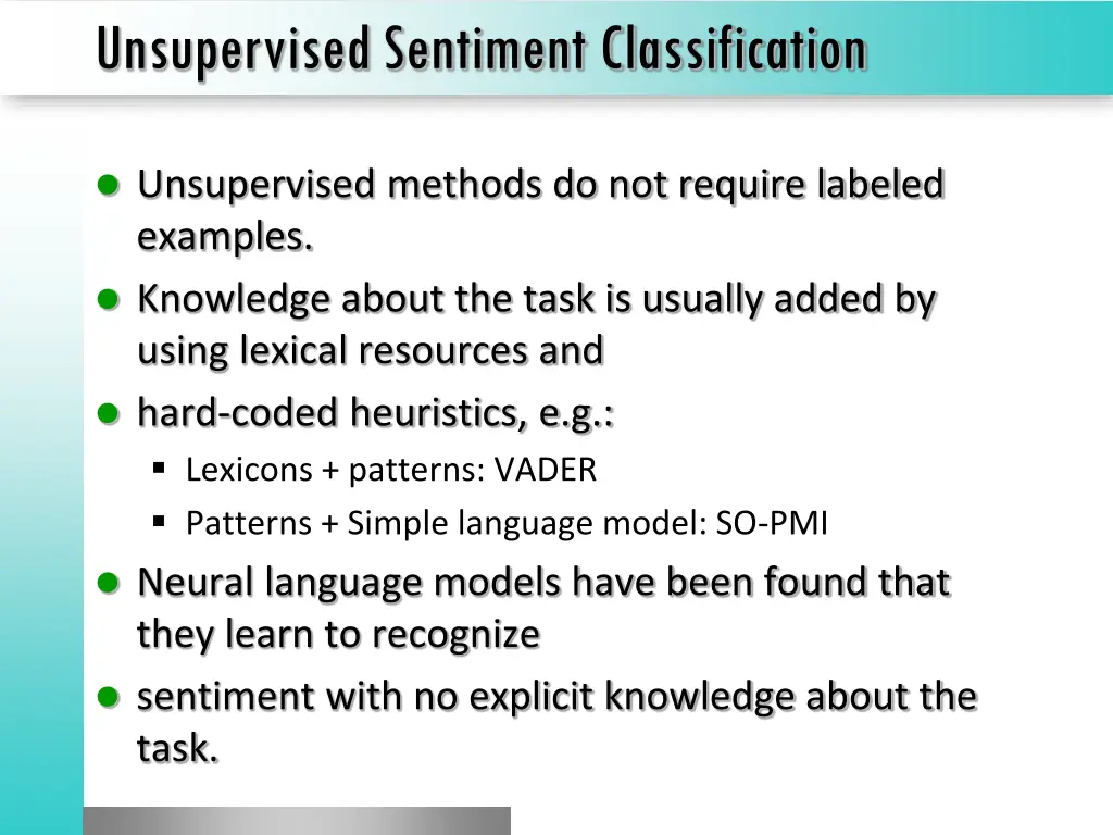 unsupervised sentiment classification