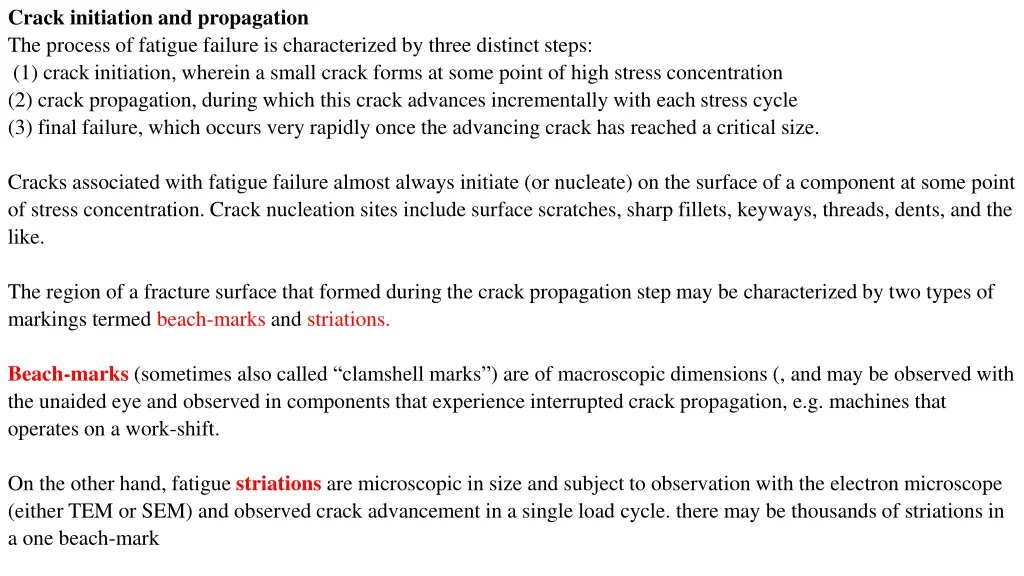 crack initiation and propagation the process