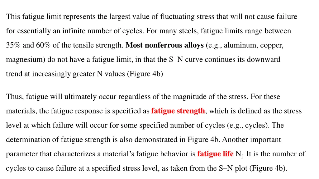 this fatigue limit represents the largest value