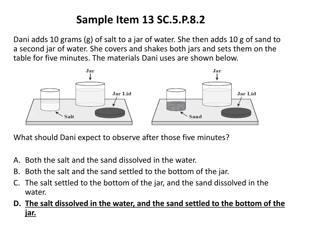 sample item 13 sc 5 p 8 2 1