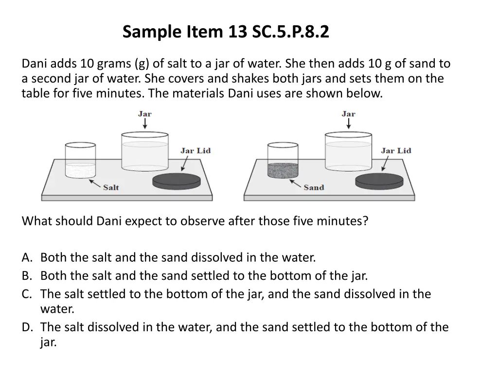 sample item 13 sc 5 p 8 2