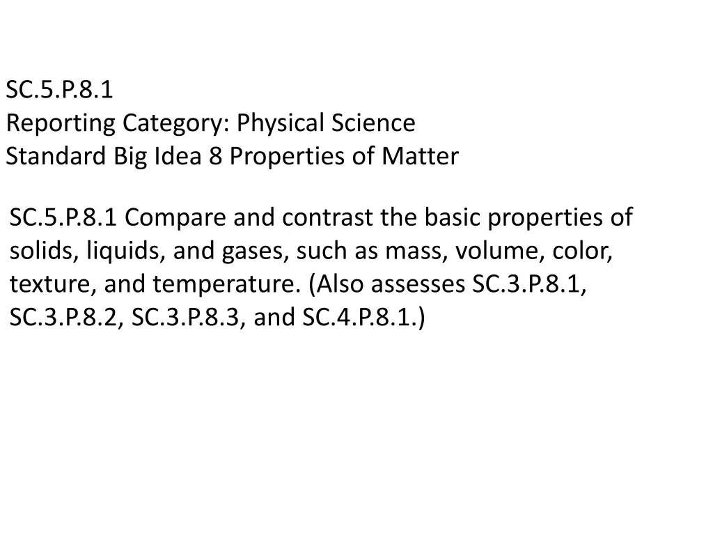 sc 5 p 8 1 reporting category physical science