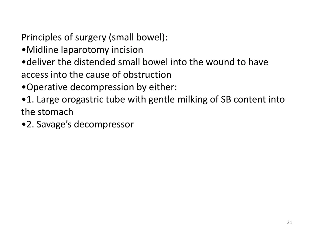 principles of surgery small bowel midline