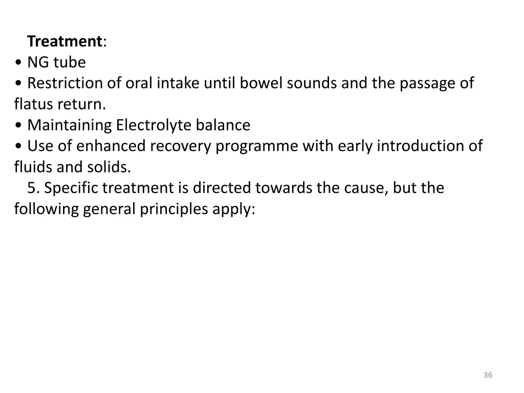 treatment ng tube restriction of oral intake