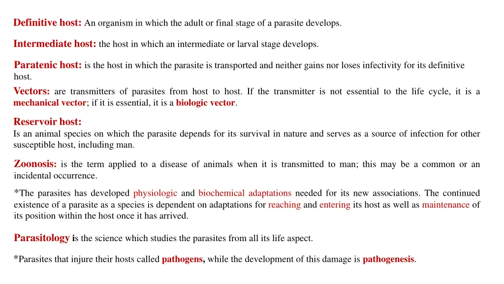 definitive host an organism in which the adult