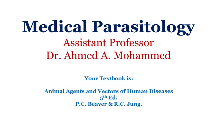 medical parasitology assistant professor dr ahmed