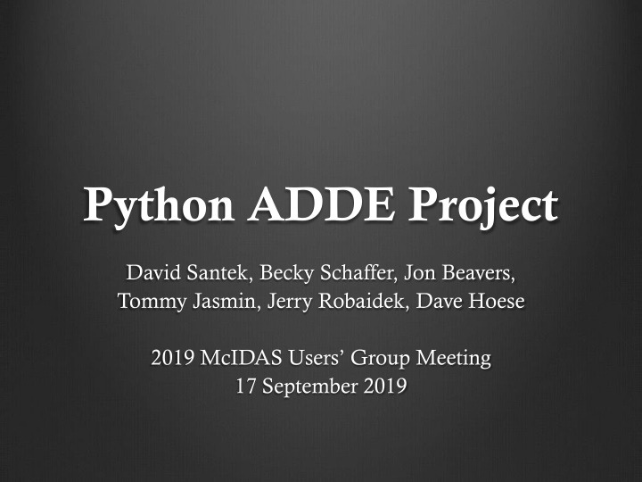 python adde project