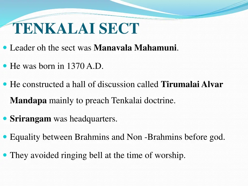 tenkalai sect