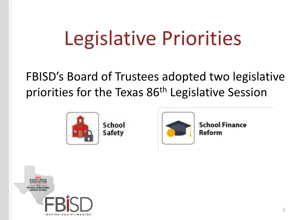 legislative priorities