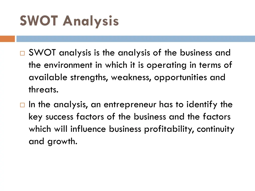 swot analysis