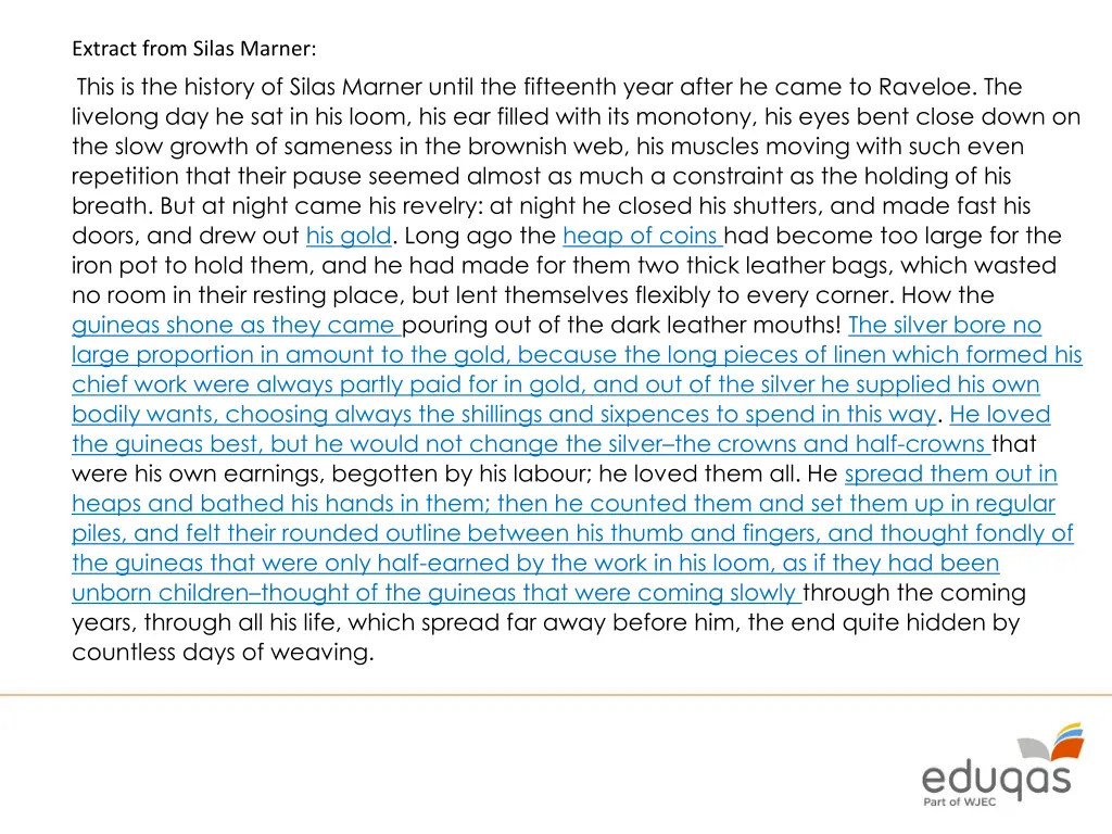 extract from silas marner this is the history 1