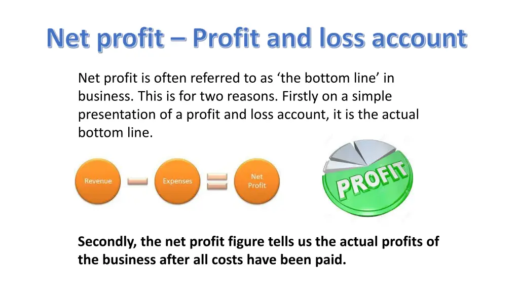 net profit profit and loss account