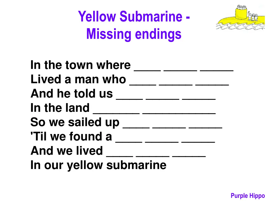 yellow submarine missing endings