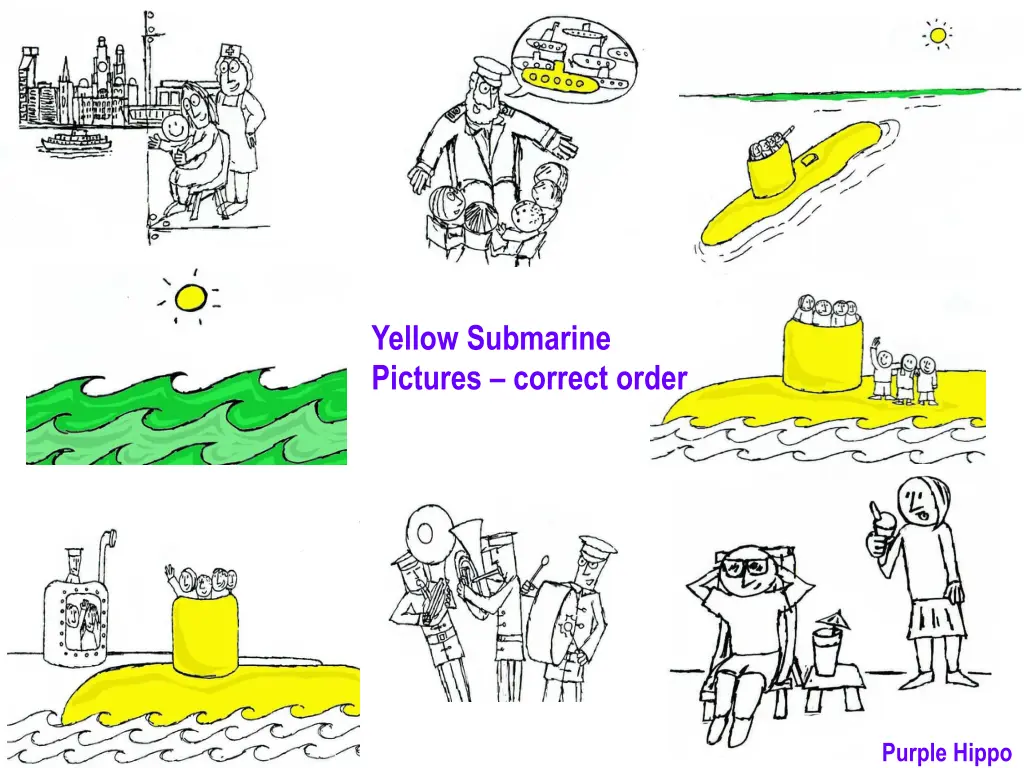 yellow submarine pictures correct order